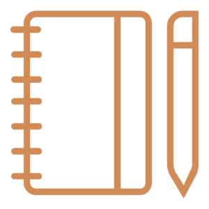 Note pad and pen icon