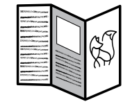 Illustration of a tri-fold brochure
