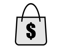 Illustration of a shopping bag with a dollar sign